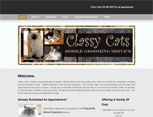 Tablet Screenshot of classycatsgrooming.com